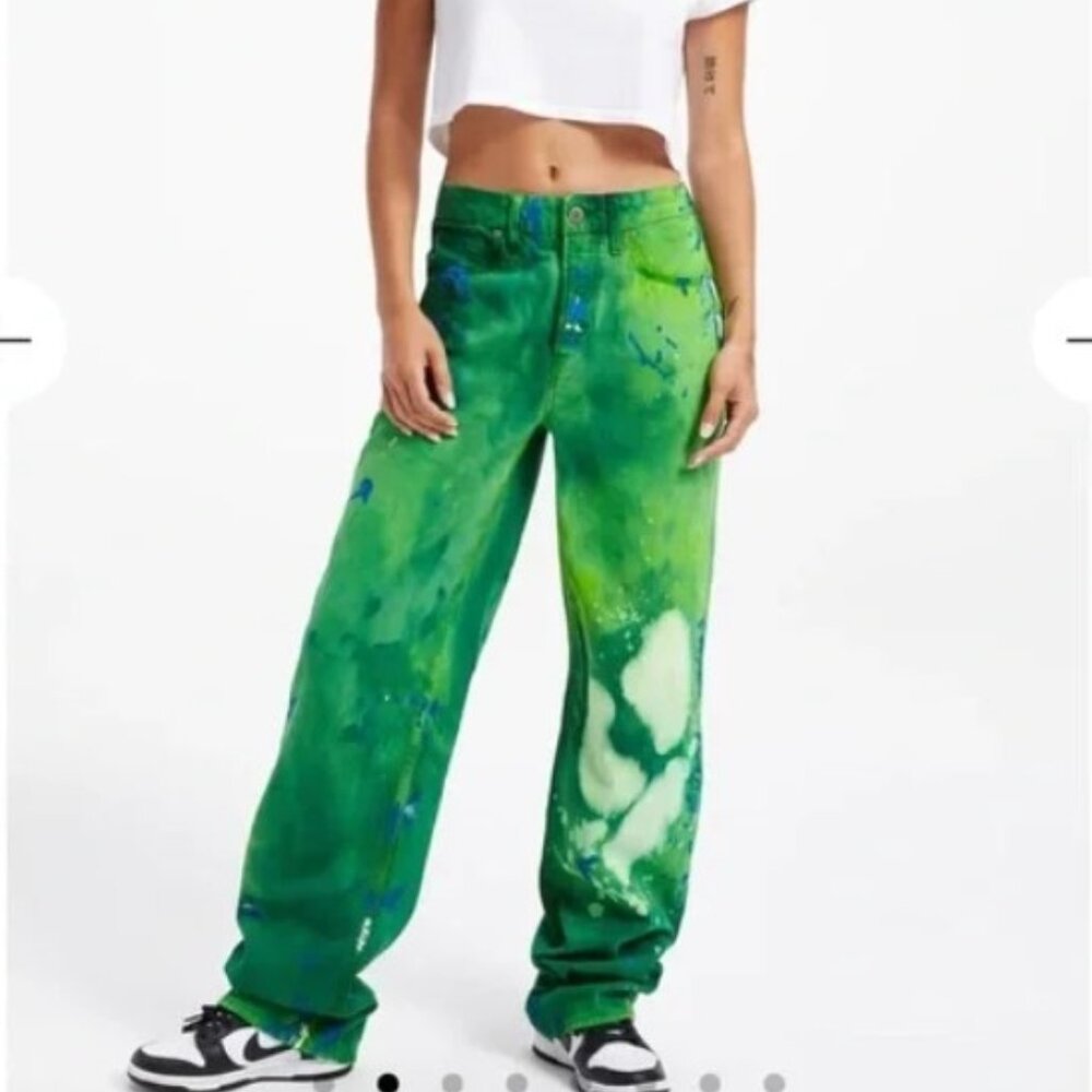 Good American Good 90's Tie-Dyed Jeans 00/24